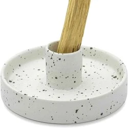 Diseno Living Palo Santo Ceramic Holder Stand - White Fixed Size 4 Diseno Living Palo Santo Ceramic Holder Stand - White Fixed Size - Image 2