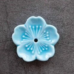 Diseno Living Incense Ceramic Holder Sakura Shape - Sky Blue Fixed Size