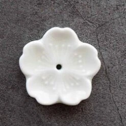 Diseno Living Incense Ceramic Holder Sakura Shape - White Fixed Size