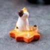 Diseno Living Incense Ceramic Holder Orange Kitty - Maple Leaf Fixed Size -Skin Care Store 133330653535776