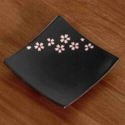 Diseno Living Palo Santo / Sage Ceramic Burning Square Holder- Sakura Black Fixed Size