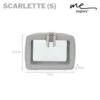 Bagtory ME SCARLETTE Silver Grey, Small Single Layer, Square Cosmetic Bag, Transparent PVC Storage Bag Fixed Size Fixed Size
