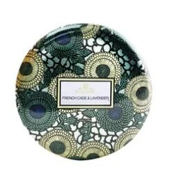 Voluspa 3 Wick Decorative Tin Candle - French Cade Lavender 340g/12oz -Skin Care Store 23320175116 2