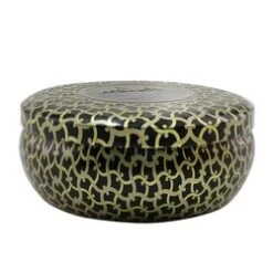 Voluspa 3 Wick Decorative Tin Candle - Suede Noir 340g/12oz -Skin Care Store 26469675116 2